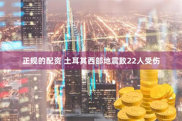 正规的配资 土耳其西部地震致22人受伤