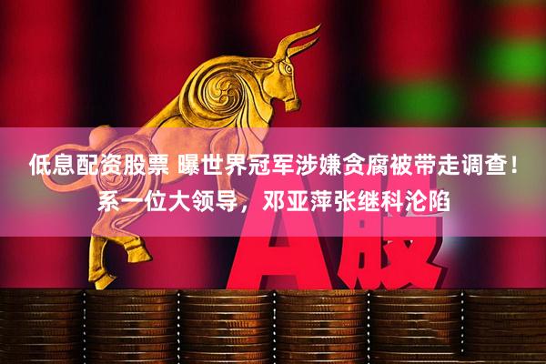 低息配资股票 曝世界冠军涉嫌贪腐被带走调查！系一位大领导，邓亚萍张继科沦陷